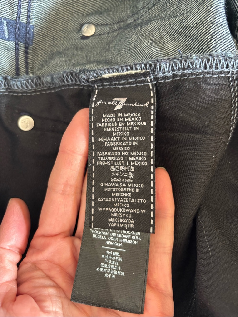 7 For All Mankind Women’s Dark Indigo Straight Jeans - Picture 8 of 13